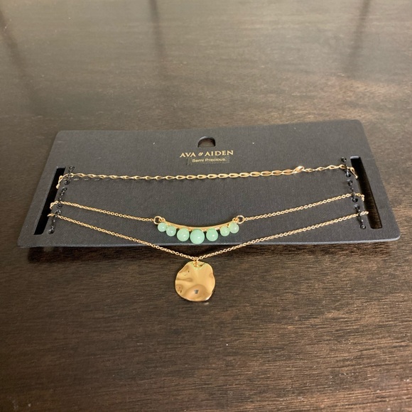 Ava & Aiden Jewelry New Goldtone Multirow Pendant Necklace Poshmark
